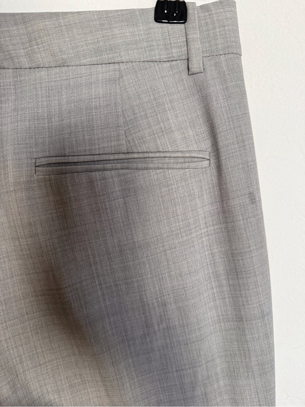 Theory Slim Straight Dress Trousers in Grey - Picture 5 of 9